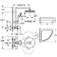 GROHE - Colonne bain douche thermostatique Vitalio Start System noir mat + Tablette de douche d'angle  Start Cube - vignette