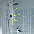 GROHE - Colonne bain douche thermostatique Vitalio Start System chromé + Panier douche Start Cube - vignette