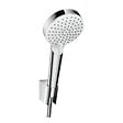 HANSGROHE - Pack pommeau de douche rond 2 jets Hansgrohe Crometta Vario + flexible Isiflex 160 cm + support chromé - vignette