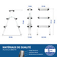 HOSTRÃ–M - Escabeau marche pied 3 marches HOMILIX3, petit escabeau pliable, aluminium, design compact et robuste, H max travail 2,34m, 5 ans garantie, Hostrom - vignette