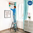 HOSTRÃ–M - Escabeau 3 marches FOLDPACT3, Marche pied pliable, Design ultra-compact, Marches larges 17,5 cm, Acier, Etagère temporaire, Garantie 5 ans, Hostrom - vignette