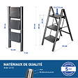 HOSTRÃ–M - Escabeau 3 marches FOLDPACT3, Marche pied pliable, Design ultra-compact, Marches larges 17,5 cm, Acier, Etagère temporaire, Garantie 5 ans, Hostrom - vignette