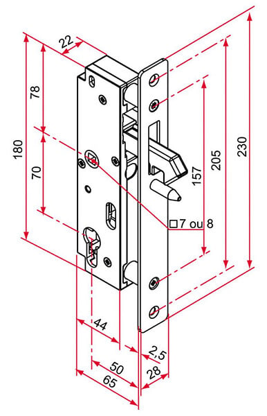 TIRARD - SERRURE ENCAST GK PORTAIL COULI - large