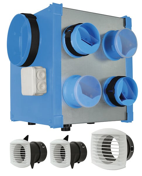 AUTOGYRE - Kit VMC simple flux - SILENT'AIR CUBE DH - large