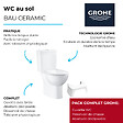 GROHE - PACK WC à poser Bau Ceramic + Tabouret physiologique plastique Blanc - vignette