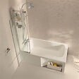 JACOB DELAFON - Baignoire bain douche Malice, version gauche Blanc brillant 170 x 90 - vignette