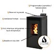 INTERSTOVES - Pack Poêle à granules MARINA 6 Etanche + Kit Conduit Vertical 80/125 - - vignette