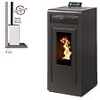 INTERSTOVES - Pack Poêle à granules MARINA 11 Etanche + Kit Conduit Vertical 80/125 - - vignette