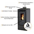 INTERSTOVES - Pack Poêle à granules MARINA 11 Etanche + Kit Conduit Vertical 80/125 - - vignette