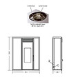 INTERSTOVES - Pack Poêle à granules TESSA 10 Etanche sortie Concentrique sur le dessus + Kit Conduit Ventouse (sor - vignette