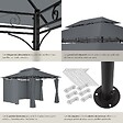 TECTAKE - Tonnelle Emine 4 x 3 m gris anthracite - vignette