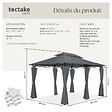 TECTAKE - Tonnelle Emine 4 x 3 m gris anthracite - vignette