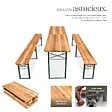 TECTAKE - Ensemble table brasserie bancs pliable en sapin marron 220x50 5x77 cm - vignette