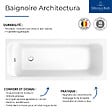 VILLEROY ET BOCH - Baignoire droite 160 X 70  Architectura acrylique - vignette