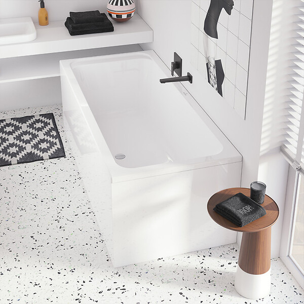 VILLEROY ET BOCH - Baignoire droite 170 X 80  Architectura acrylique avec pieds - large