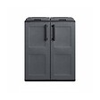 ARTPLAST - Cache Poubelles de tri Selectif 2 Sacs Meuble mi- hauteur Dim 68 x 37 x 84cm 2 Anneaux de support de sac 2 Portes Art Plast - vignette