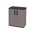 ARTPLAST - Armoire de Rangement Grise Armoire basse 2 portes Polypropylène - Meuble de rangement 68 x 37 x h84 cm ArtPlast - vignette