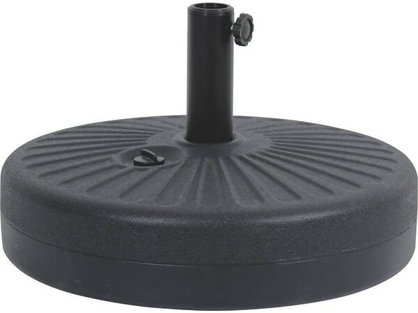 HABITAT ET JARDIN - Parasol jardin droit Alu "Sol" - Rond - Ø 3m - Taupe - Avec pied à lester - large