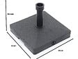 HABITAT ET JARDIN - Pieds de parasol a lester 45 x 45 cm avec roulettes - 18 kg - Noir - vignette