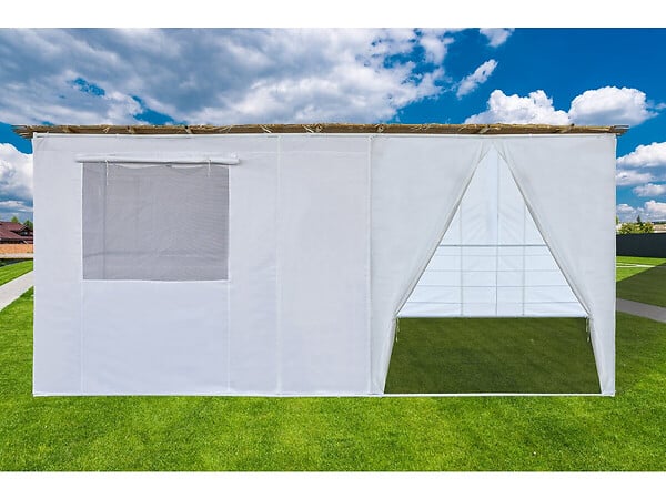 HABITAT ET JARDIN - Souccah en Kit NINA ajustable 4 x 2 avec 2 Rouleaux de bambou et 4 tasseaux de bois - large