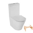 JACOB DELAFON - WC à poser sans bride sortie universelle Rodin+ avec abattant frein de chute +  tabouret physiologique bois - vignette