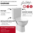 JACOB DELAFON - WC à poser sans bride sortie horizontale Gaspard avec abattant frein de chute et déclipsable + gel WC - vignette