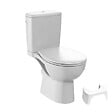 JACOB DELAFON - WC à poser sans bride sortie horizontale Gaspard avec abattant frein de chute déclipsable + Tabouret blanc - vignette