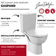JACOB DELAFON - WC à poser sans bride sortie horizontale Gaspard avec abattant frein de chute déclipsable + Tabouret blanc - vignette