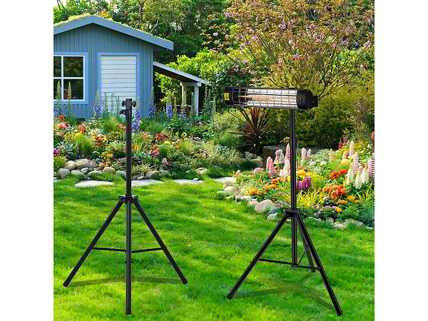 HABITAT ET JARDIN - Trépied pour Radiateur électrique - 1.1-1.8 m - Noir - large