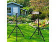HABITAT ET JARDIN - Trépied pour Radiateur électrique - 1.1-1.8 m - Noir - vignette