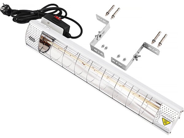HABITAT ET JARDIN - Chauffage de terrasse infrarouge - 2000W - Argenté - large