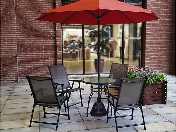 HABITAT ET JARDIN - Pied chauffant de parasol "Colas" 1500W - Noir - large