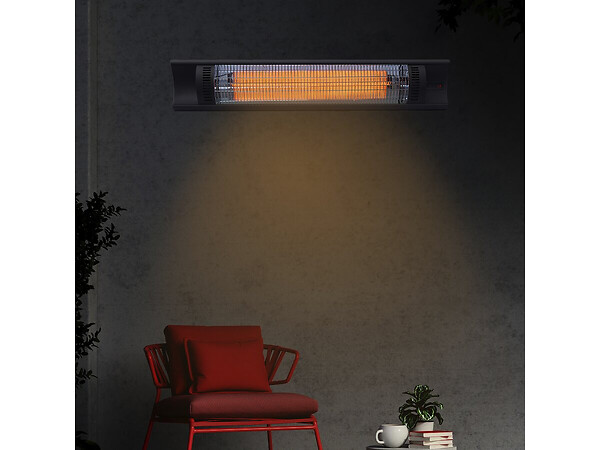 HABITAT ET JARDIN - Chauffage électrique radiant en fibre de carbone "Bola" - 2000W - Noir - large