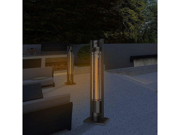 HABITAT ET JARDIN - Chauffage électrique radiant "Tornado" - 2000W - Noir - large