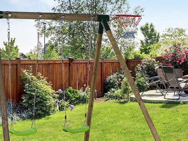 HABITAT ET JARDIN - Panier de basket universelle pour portique bois - large