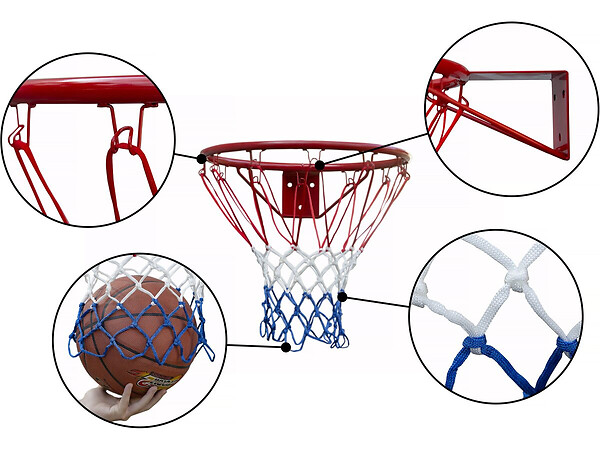 HABITAT ET JARDIN - Panier de basket universelle pour portique bois - large