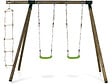 HABITAT ET JARDIN - Portique bois "Timo" - Avec 2 balançoires et 1 échelle de corde. - vignette