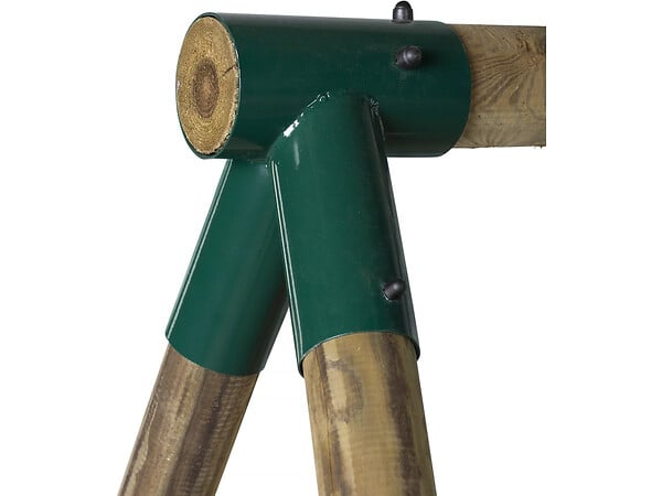 HABITAT ET JARDIN - Portique bois "Timo" - Avec 2 balançoires et 1 échelle de corde. - large