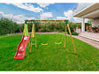 HABITAT ET JARDIN - Portique en bois "Balanga" - Avec 1 Toboggan et 2 Balançoires. - vignette