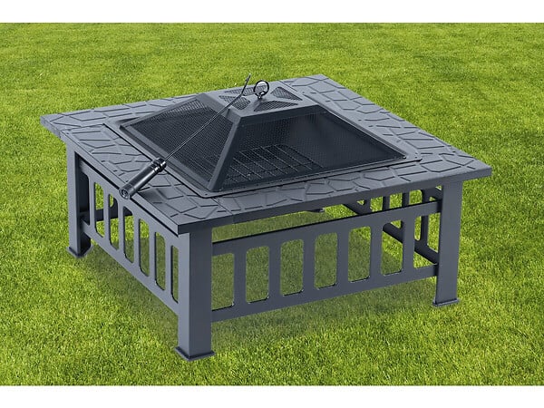 HABITAT ET JARDIN - Brasero avec couvercle anti braise "Flaméo" - Noir - large