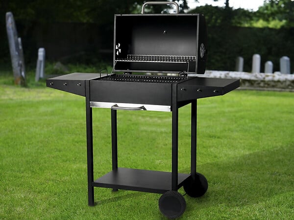 HABITAT ET JARDIN - Barbecue charbon de bois "Bizon" - 119 x 50 x 101 cm - Noir - large