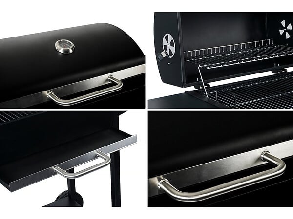HABITAT ET JARDIN - Barbecue charbon de bois "Bizon" - 119 x 50 x 101 cm - Noir - large