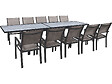 HABITAT ET JARDIN - Salon de jardin repas extensible "Lagos" - 200/320 x 105 x 76 cm - Taupe - 10 places - vignette