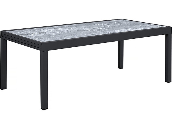 HABITAT ET JARDIN - Salon de jardin repas extensible "Lagos" - 200/320 x 105 x 76 cm - Taupe - 10 places - large