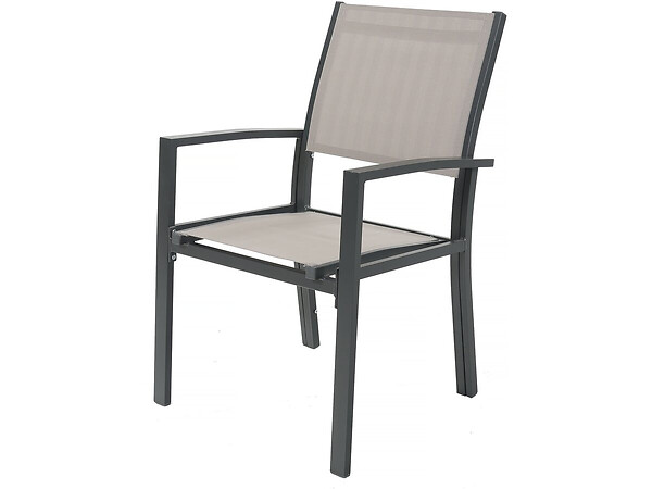 HABITAT ET JARDIN - Salon de jardin repas extensible "Lagos" - 200/320 x 105 x 76 cm - Taupe - 10 places - large