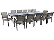 HABITAT ET JARDIN - Salon de jardin repas extensible "Lagos" - 200/320 cm - Taupe - 12 places - vignette
