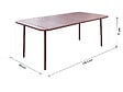 HABITAT ET JARDIN - Table jardin en métal "Bilbao" - 180 x 90 x 71 cm - Terracotta - vignette