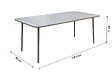 HABITAT ET JARDIN - Table jardin en métal "Bilbao" - 180 x 90 x 71 cm - Taupe - vignette