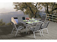 HABITAT ET JARDIN - Table et chaises de jardin en textilène "cordoba + Porto" 6 personnes gris clair - vignette