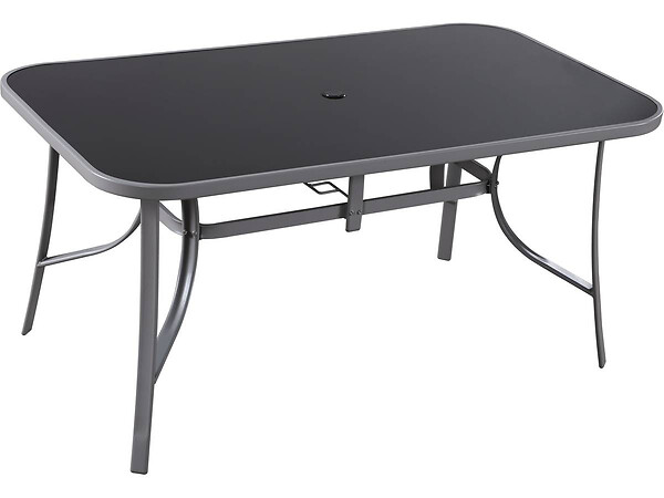 HABITAT ET JARDIN - Table et chaises de jardin en textilène "cordoba + Porto" 6 personnes gris clair - large